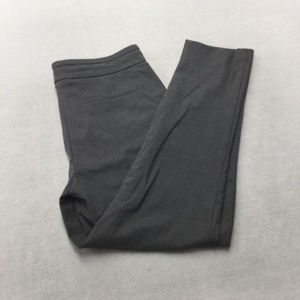Dalia Dress Pants Womens Medium Gray Ponte Straight Leg Pull On Stretch Workwear